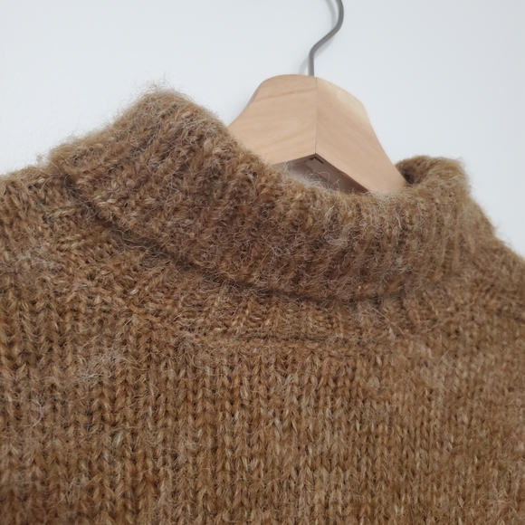 Kaffe Medium Wool Mix Sweater Kasarla Roll Neck Pullover Brown Knit Turtleneck - Picture 4 of 15